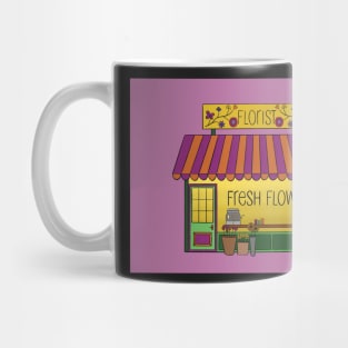 Florist shop illustration Mug